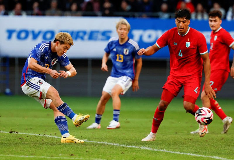 Japan Defeated Thailand In The Warmup Match For The AFC Asian Cup 2024